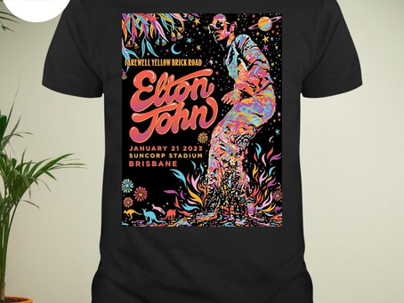 Elton john 2023 january 21st suncorp stadium brisbane farewell yellow brick road shirt