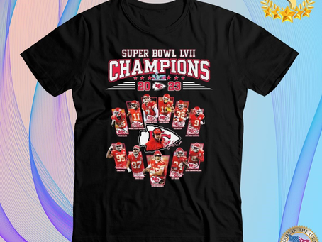 Super bowl lviI champions 2023 Kansas city Chiefs signatures trendy T-shirt