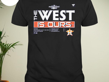 Houston astros west is ours 2022 all Division champions locker room shirt