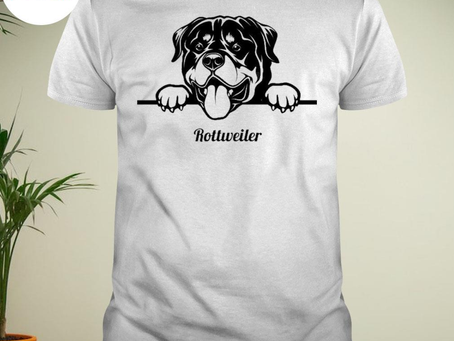Rottweiler breed face head cute dog shirt
