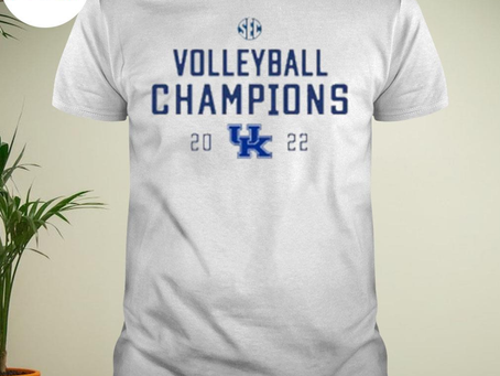 Fanatics branded heathered gray Kentucky wildcats 2022 sec volleyball regular season champions T-shi