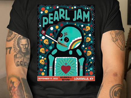 Official pearl jam louisville Kentucky bourbon beyond poster 2022 shirt