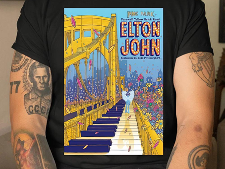 Elton john pnc park farewell yellow brick road Pittsburgh pa 9 16 22 poster T-shirt