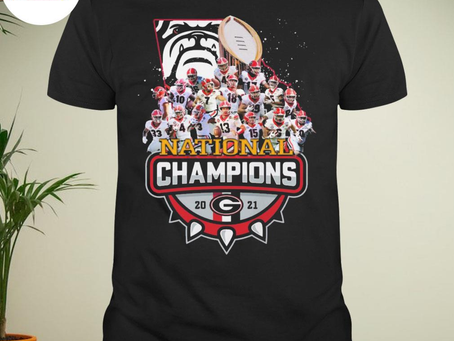 Georgia Bulldogs national champions 20 21 teams Football shirt
