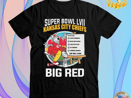 Super bowl lviI Kansas city Chiefs big red NFL champion T-shirt
