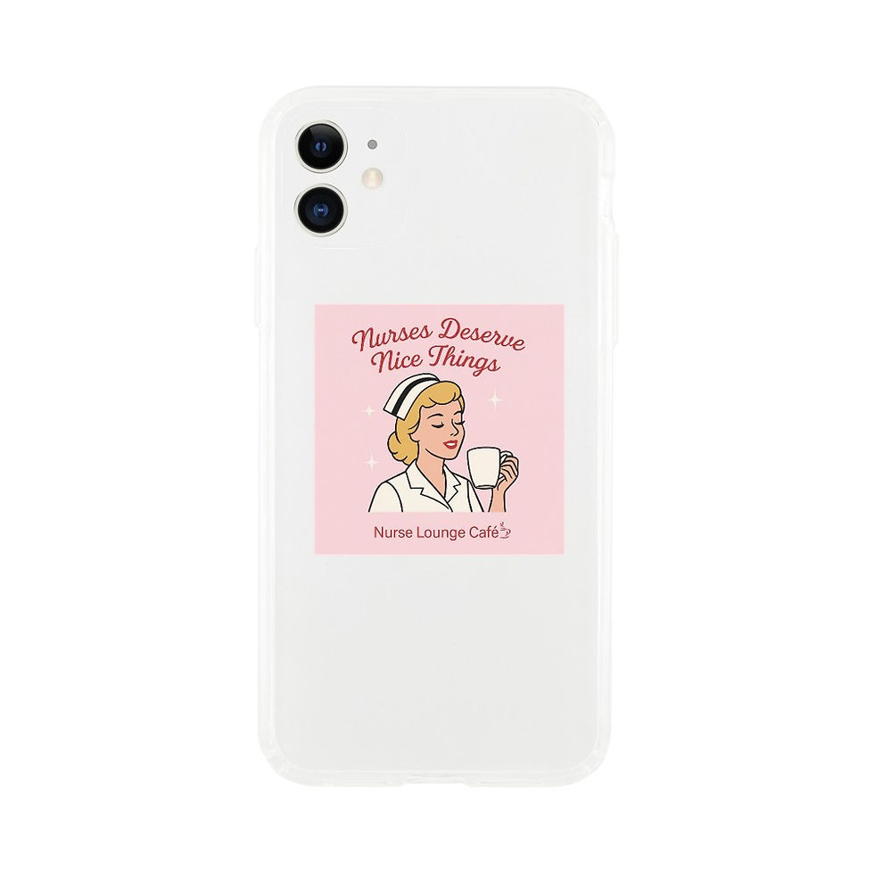 Thumbnail: Nurses Deserve Nice things phone case.  Off Duty range-Nurse Lounge Cafe