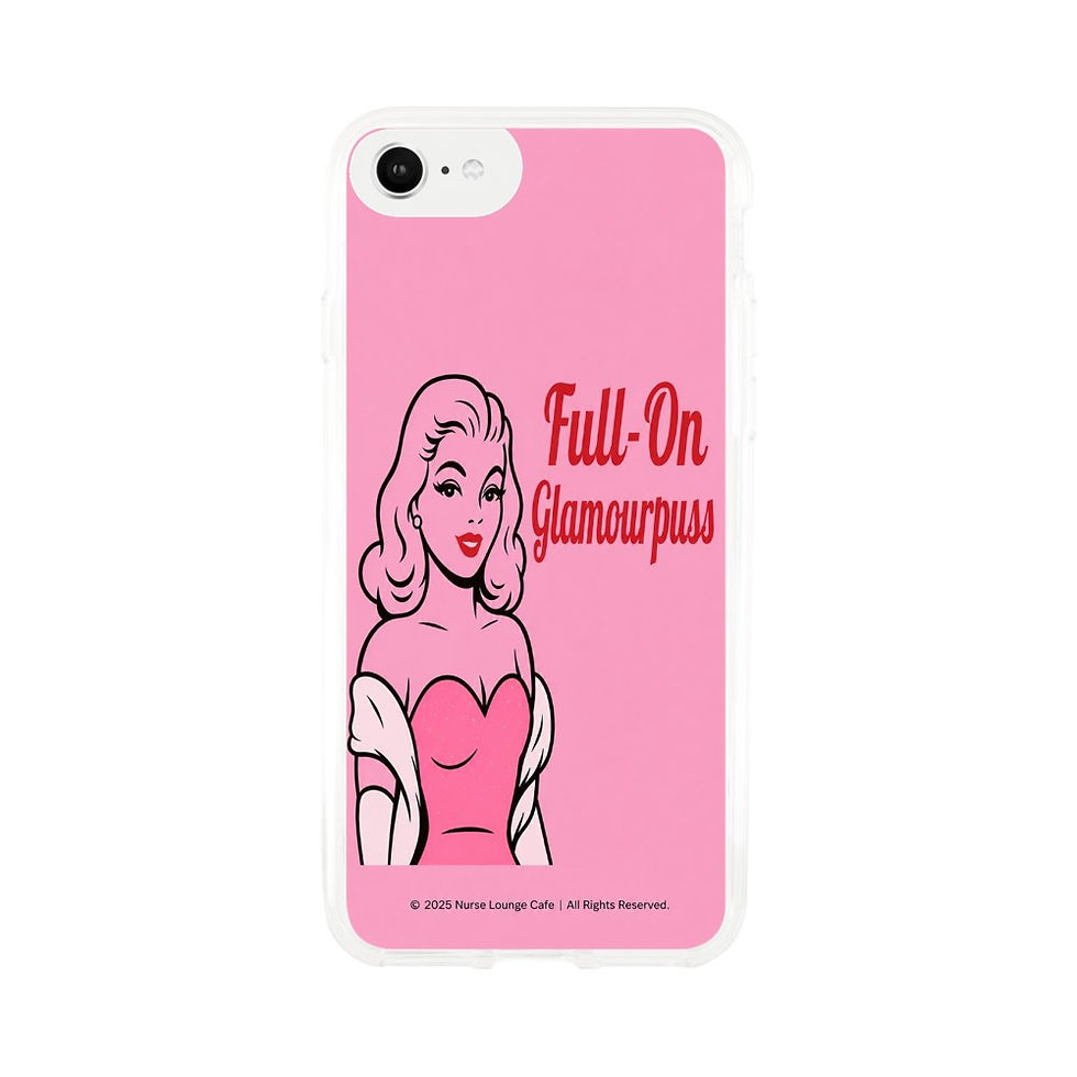 Thumbnail: Full-On Glamourpuss Retro Pink iPhone Case
