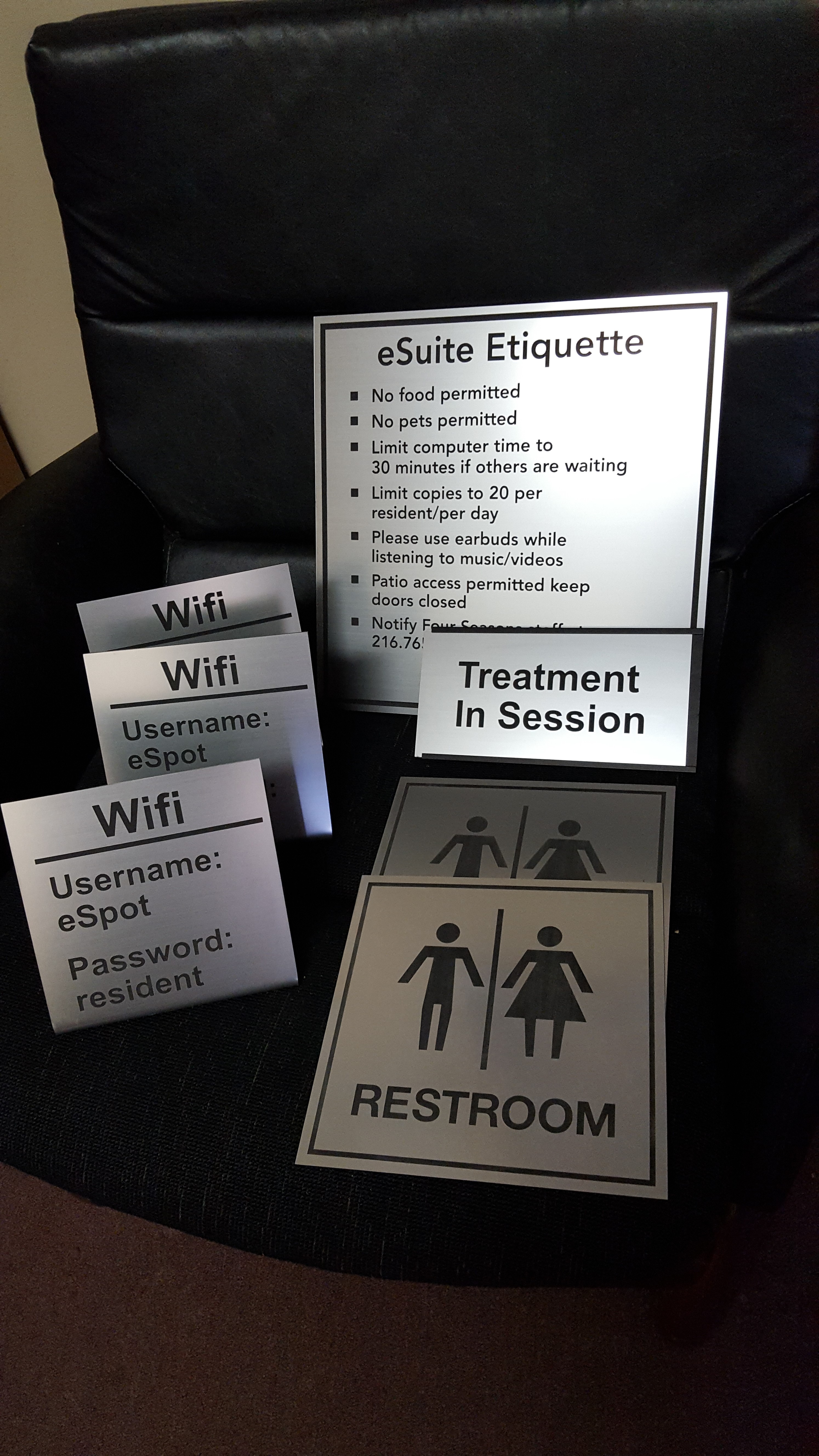 engraved interior signs