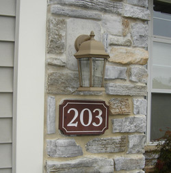 address plaque