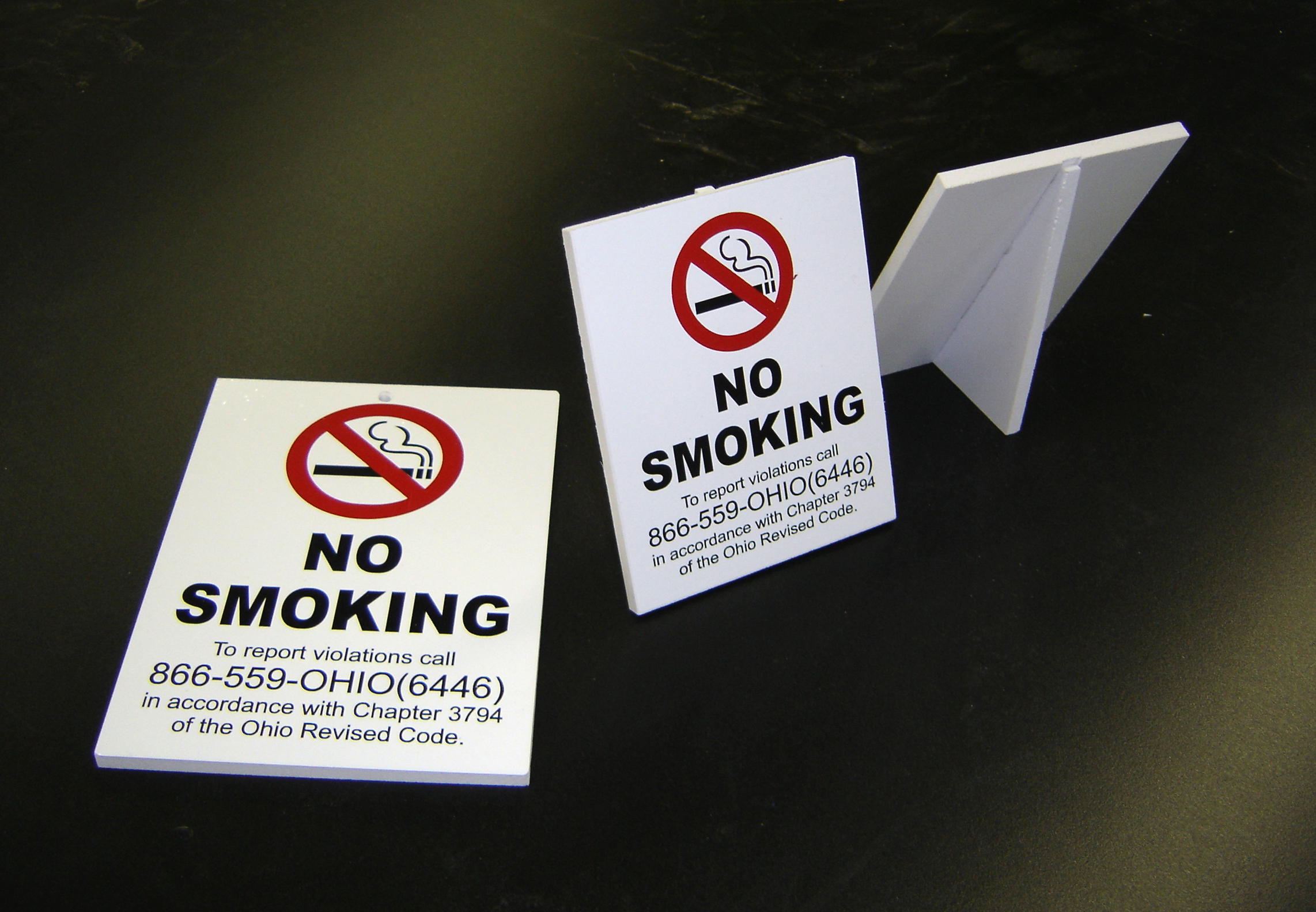No Smoking signs