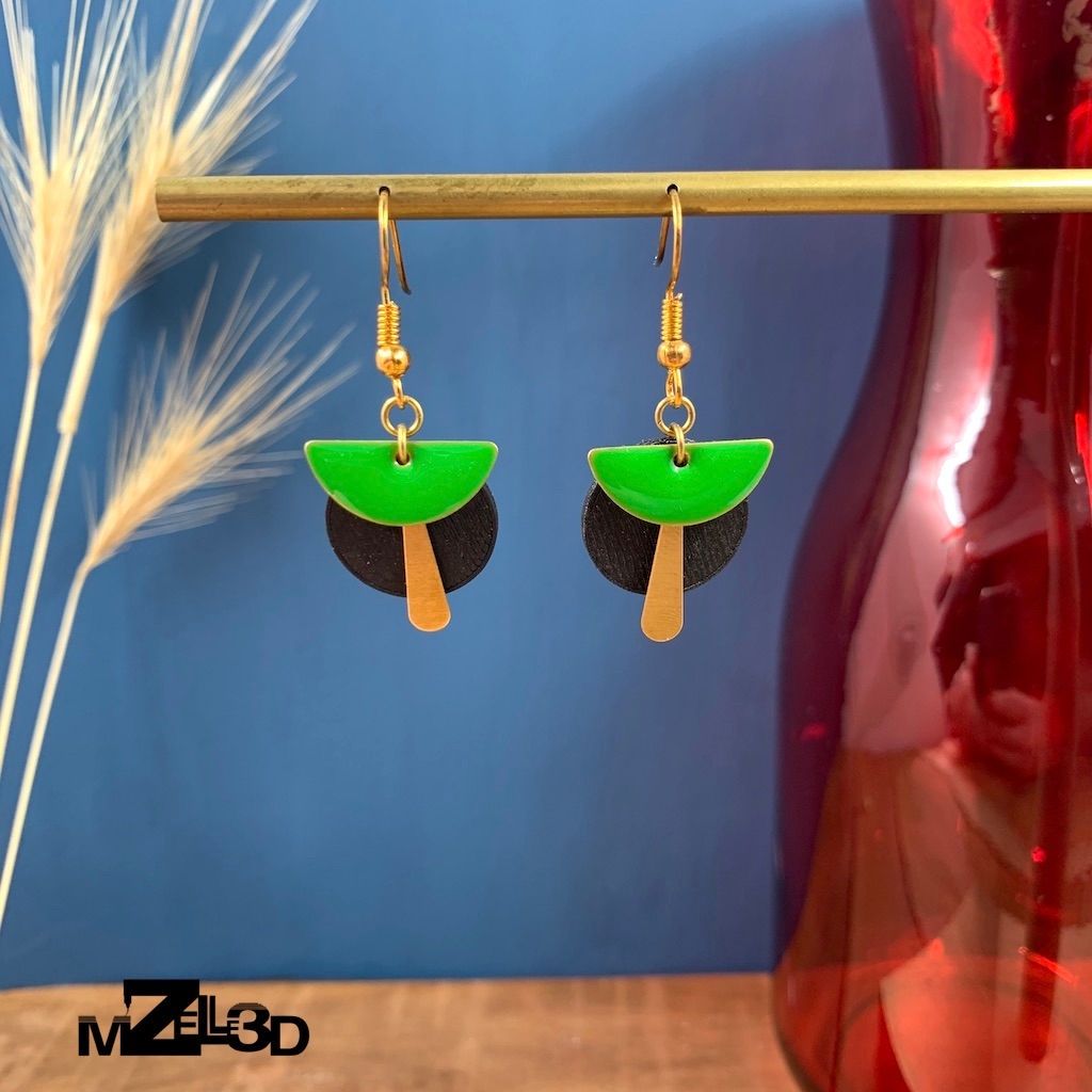 Pendantes "FAN" Vert