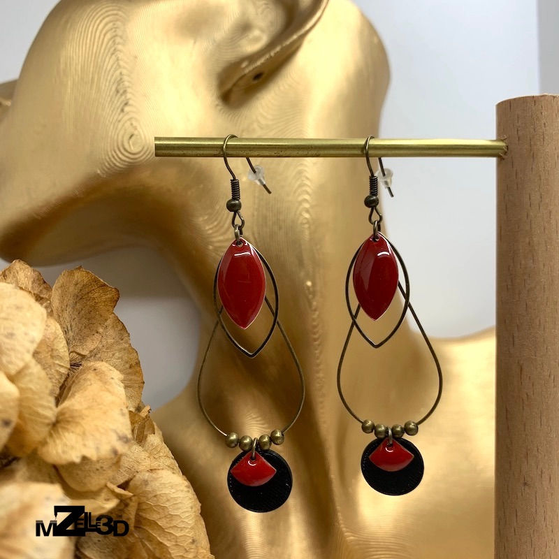 Miniature : Pendantes Goutte Rouge