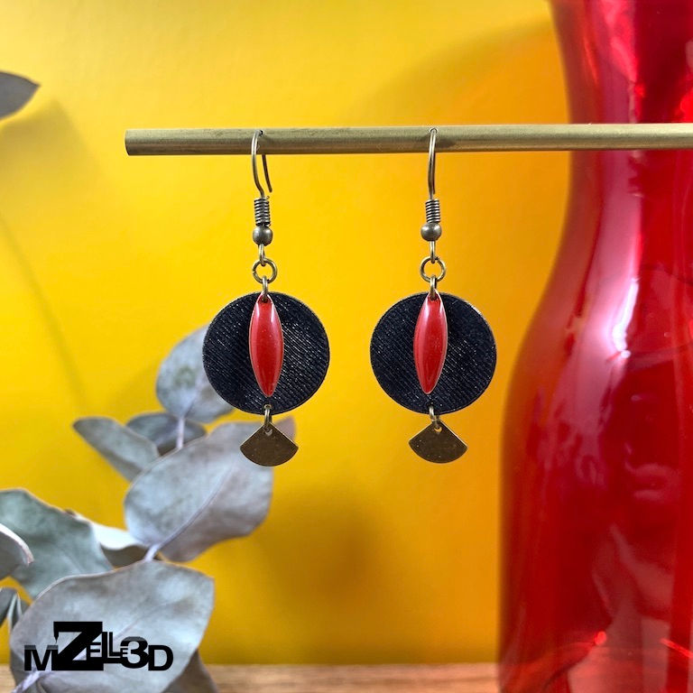 Pendantes Eventail Rouge