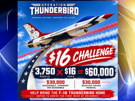 Tulsa Air and Space Museum F-16 Fundraiser Launches $16 Challenge