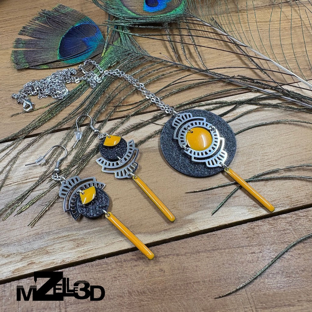 Sautoir SPBET2 Moutarde - Argenté