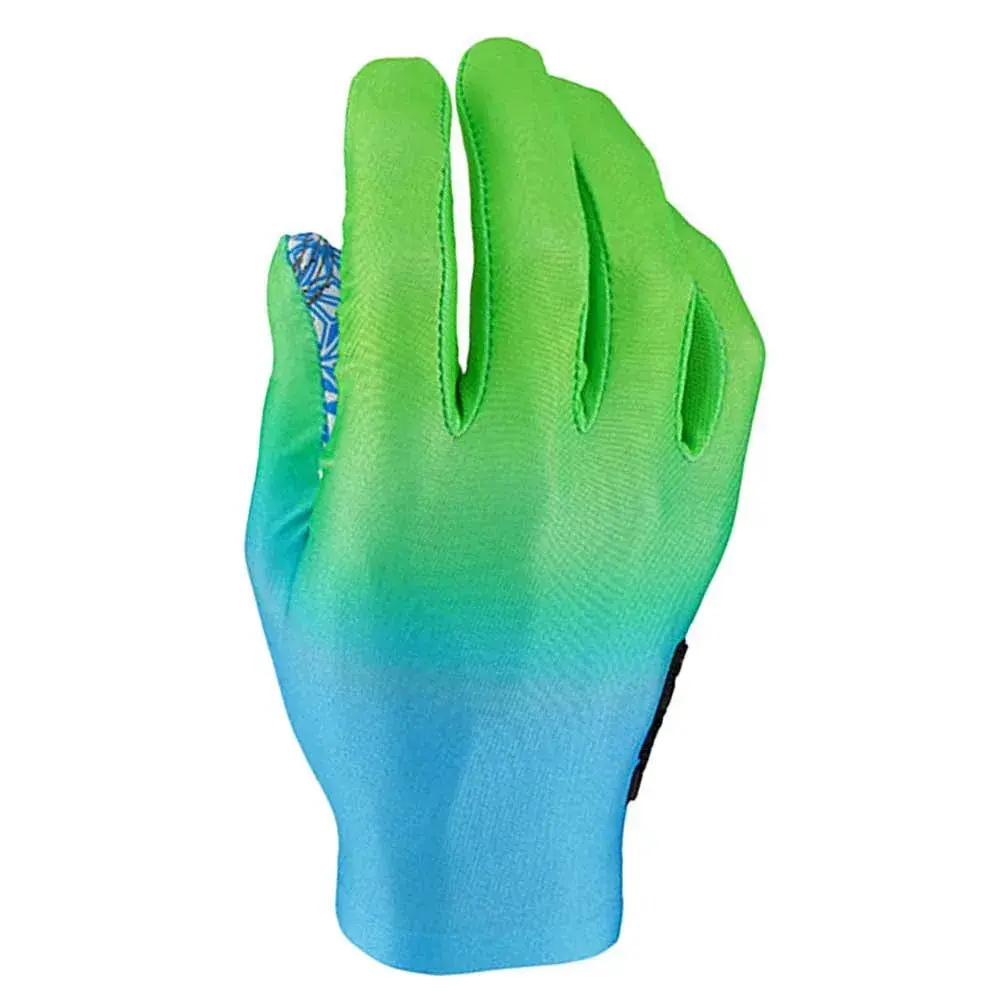 SupaG Long Gloves Gradient - Neon Blue/Neon Green Large