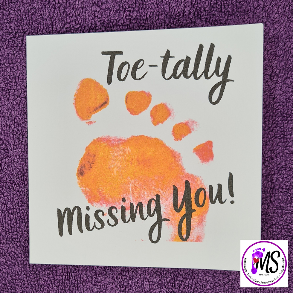 Thumbnail: 5 x 5 Reflexology Toe-tally Missing You! Greeting Cards