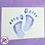 Thumbnail: Feet with Hearts Greeting Cards/Postcards (Landscape)
