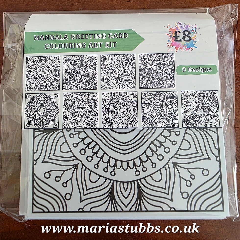 Mandala Greeting Card Colouring Art Kit - Product Packaging