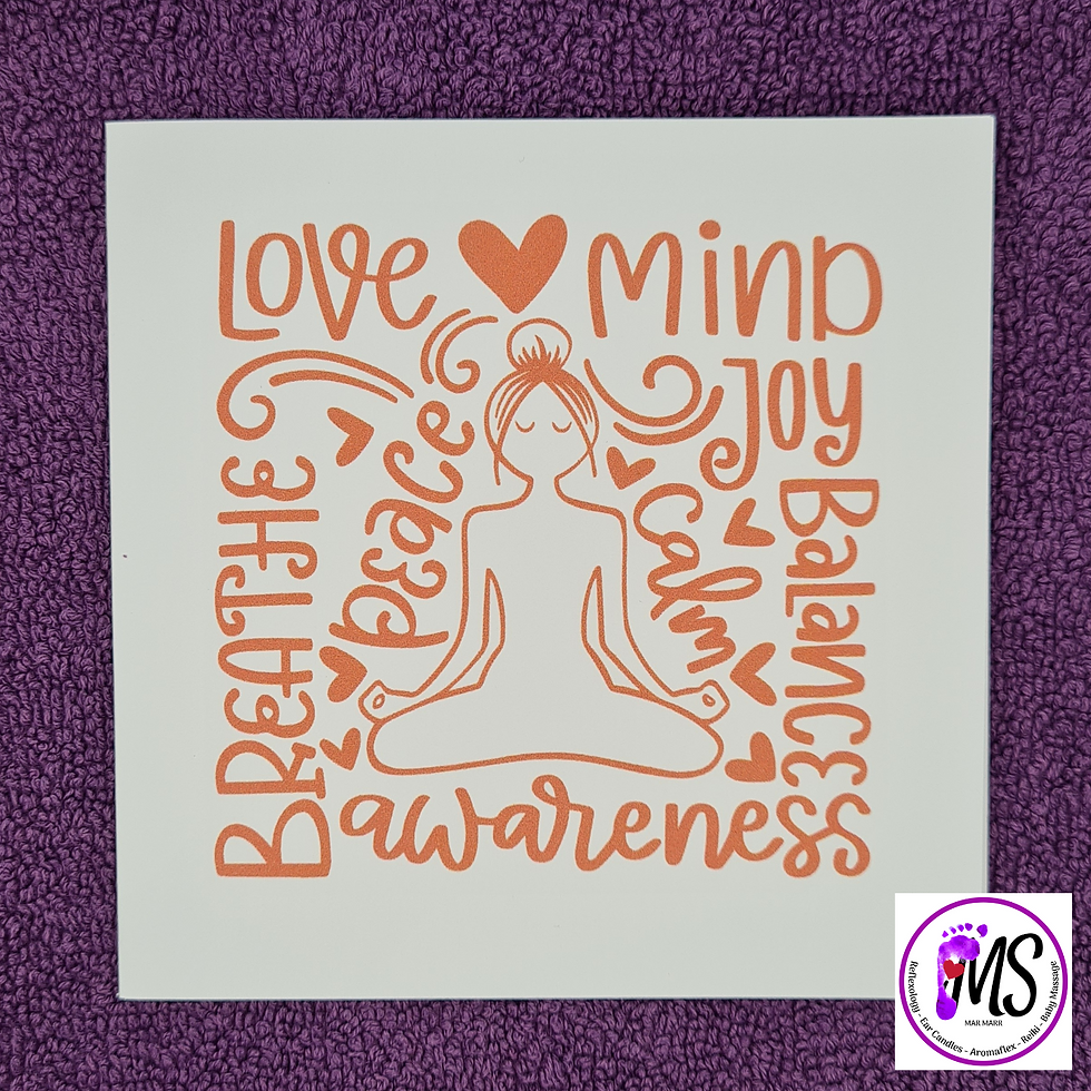Thumbnail: 5 x 5 Love Mind Breathe Peace Joy Balance Awareness Greeting Cards