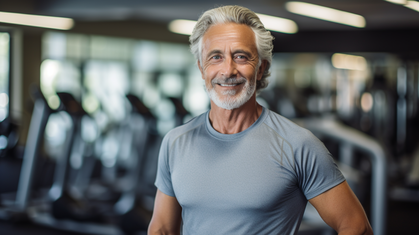 Ageless Fitness and Health: Inspiring Image of a Vibrant Older Individual Embracing a Fit and Healthy Lifestyle