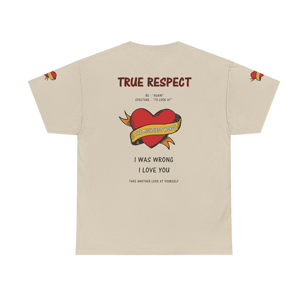 Thumbnail: T-shirt with "True Respect" and heart design.