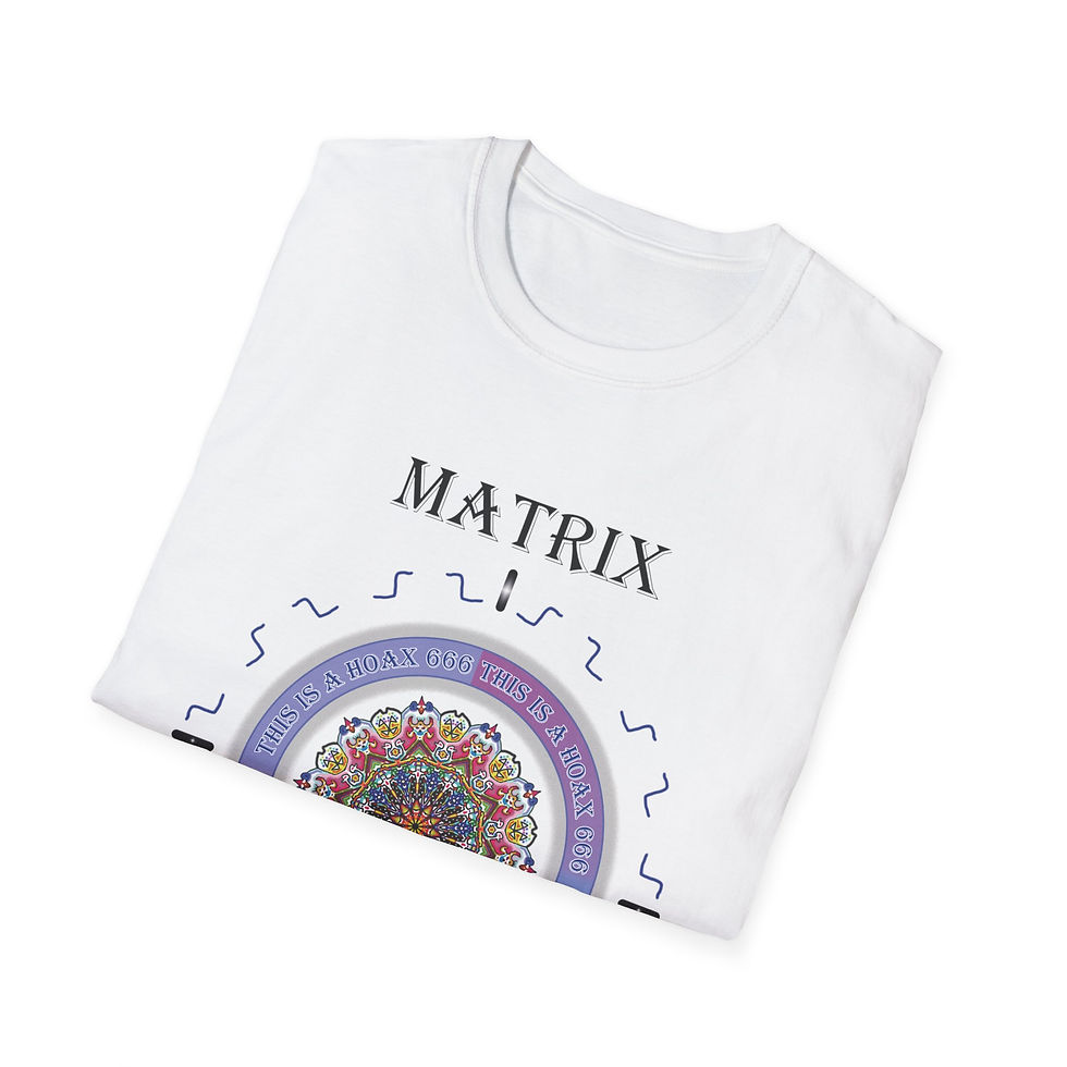 Thumbnail: White Matrix t-shirt with colorful design