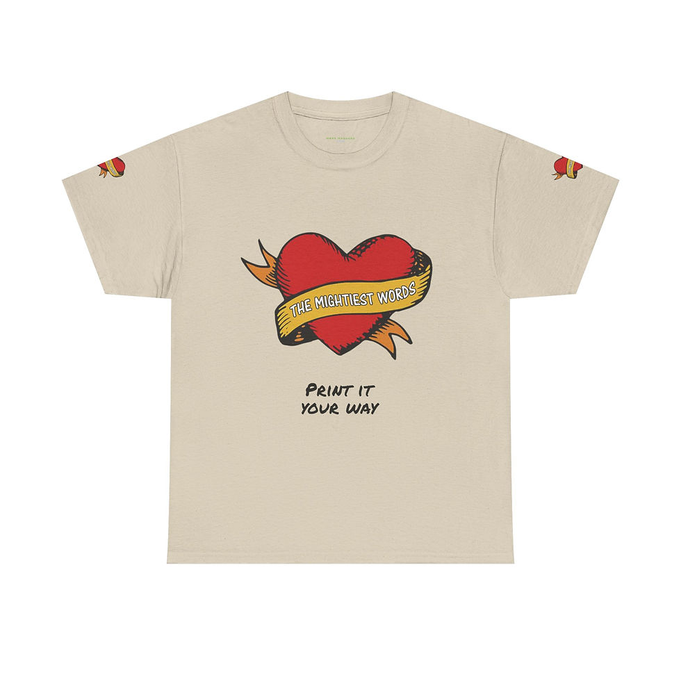Thumbnail: Heartfelt Unisex Tee with heart graphic, a meaningful gift from Mark Masguro.