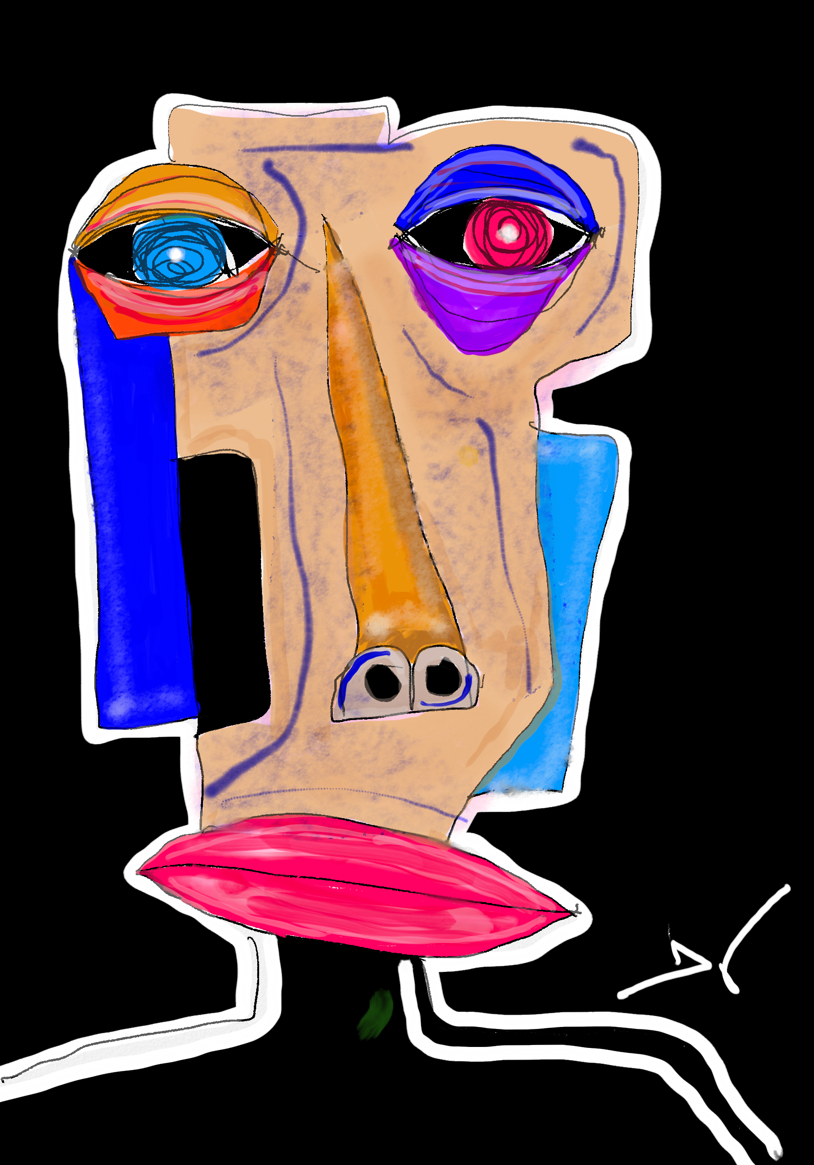111 abstract face