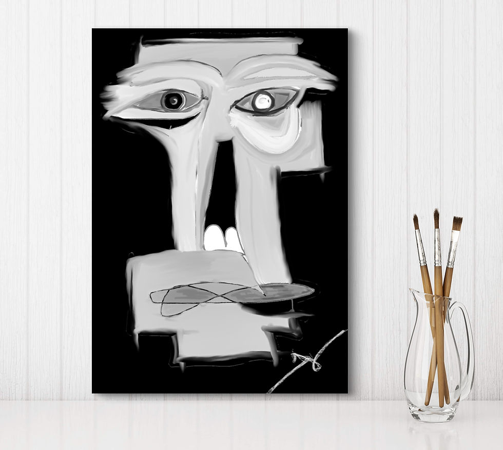 Thumbnail: 101 abstract face white solitary