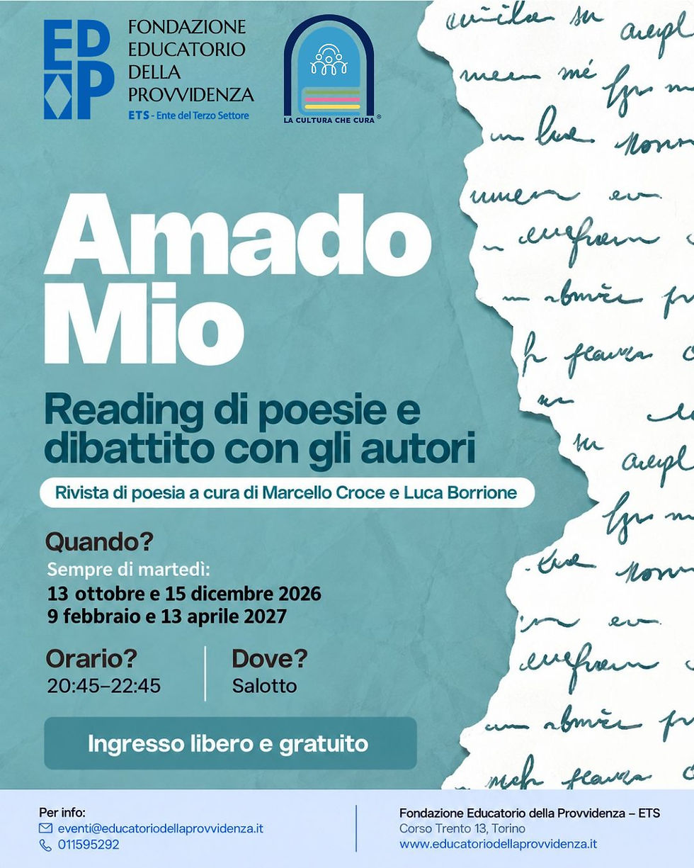 “Amado Mio”: quattro appuntamenti per riscoprire il piacere della poesia