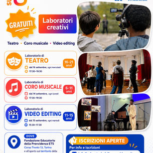 Al via i laboratori gratuiti di Super8 2026: iscrizioni aperte per teatro, coro e video editing