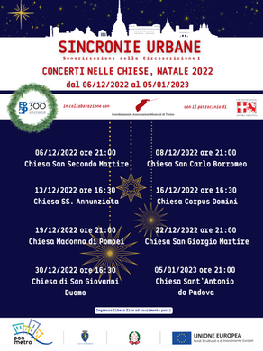 Concerti nelle Chiese del Centro Storico di Torino, Natale 2022