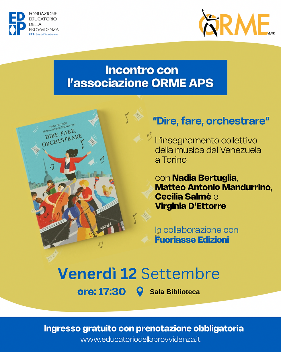 “Dire, fare, orchestrare”: la storia di Orme APS in un reading musicale