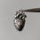 Thumbnail: Silver Organ Heart Charm 10 pc