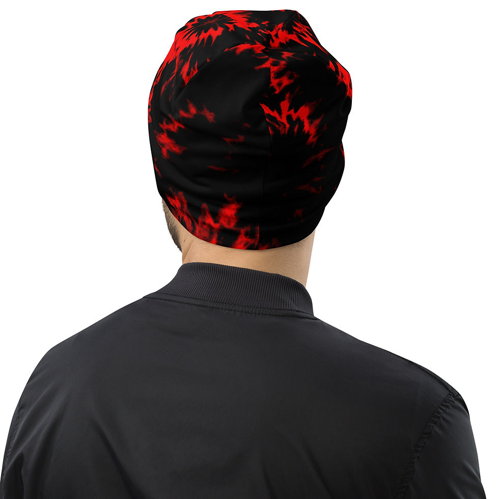 Thumbnail: Tye Red All-Over Print Beanie