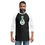 Thumbnail: Green Hero Man Guy or Girl Woman Person Shirt thing - 3/4 sleeve raglan