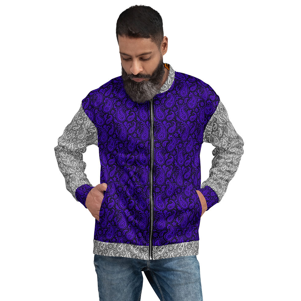 Thumbnail: SRL Blacklight (Silver Sleeve) - Unisex Bomber Jacket