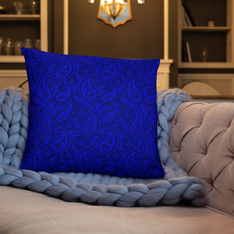 Thumbnail: Pais (gold/deep blue) Pillow