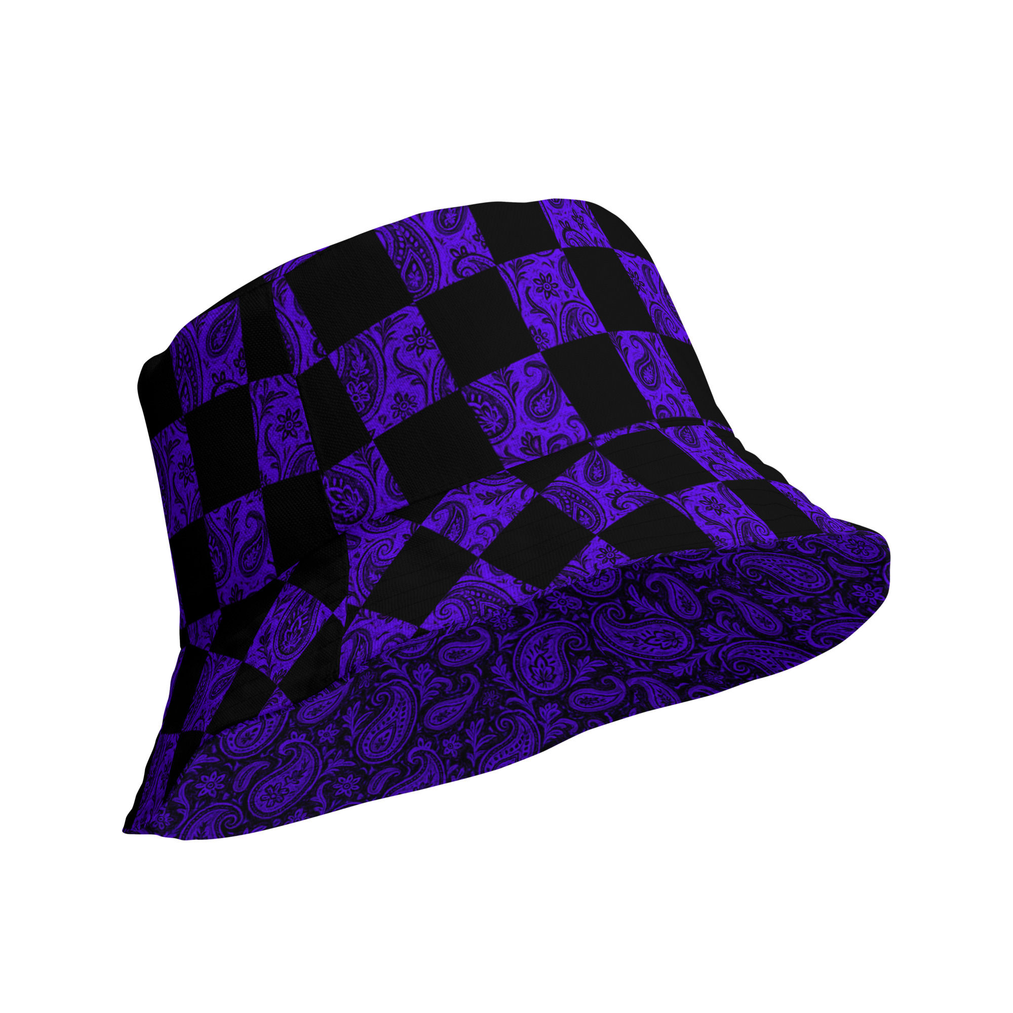Bucket hat (Reversible: Blacklight Checker/Pais)