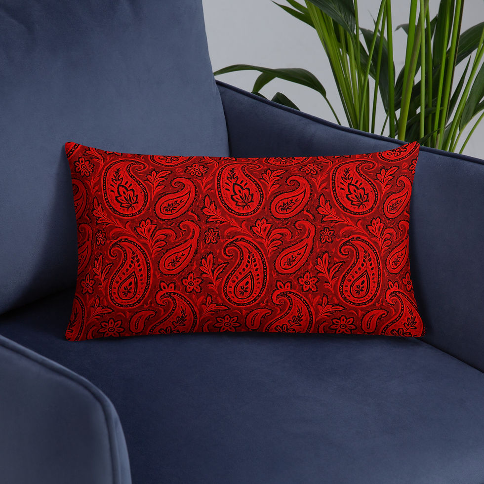 Thumbnail: Pais (Deep Red/Panther Blackout) - Pillow