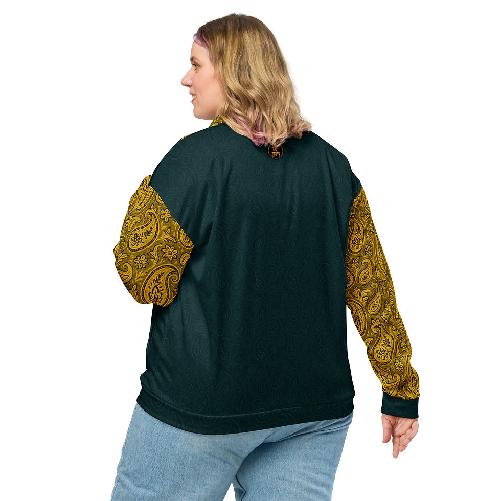 Thumbnail: SRL GNG Day IV Leaf Green (Yellow gold sleeve) - Unisex Bomber Jacket