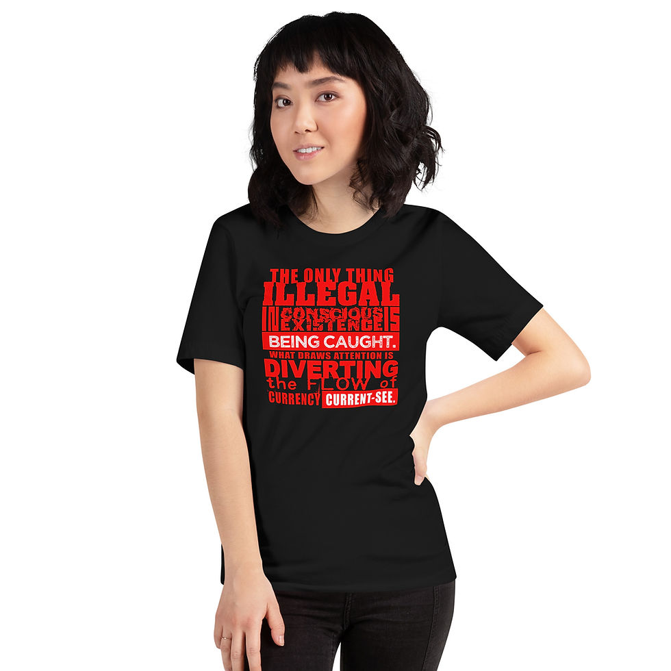 Thumbnail: Only Thing Illegal... (red letterr) - Bella+Canv Unisex tee