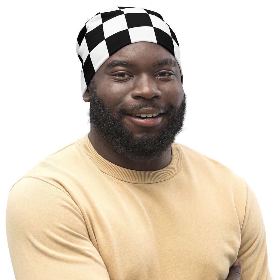 Thumbnail: Checker All-Over Print Beanie