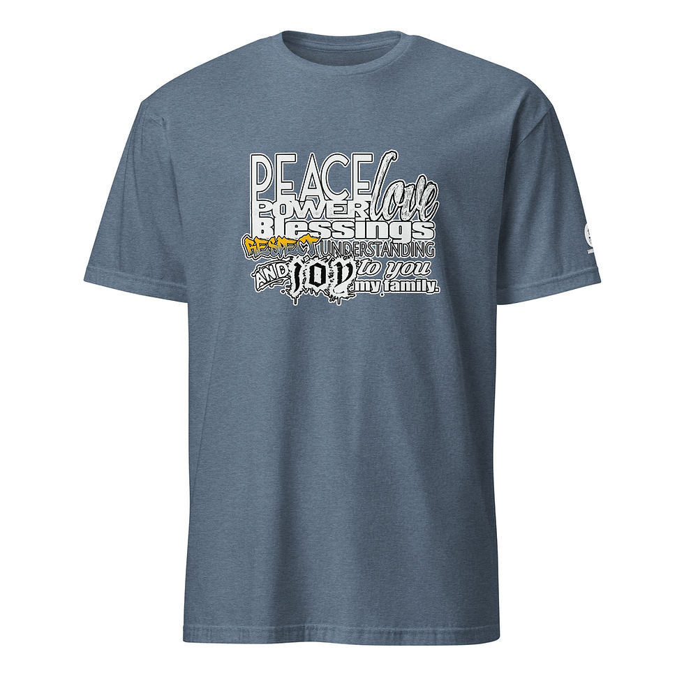 Thumbnail: Peace & Blessings (White Letter fade) - Unisex Gildan 64