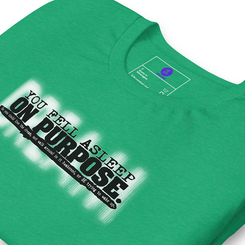 Thumbnail: You Fell Asleep On Purpose (Blk/wht) - Unisex t-shirt (Bella + Can 3001)