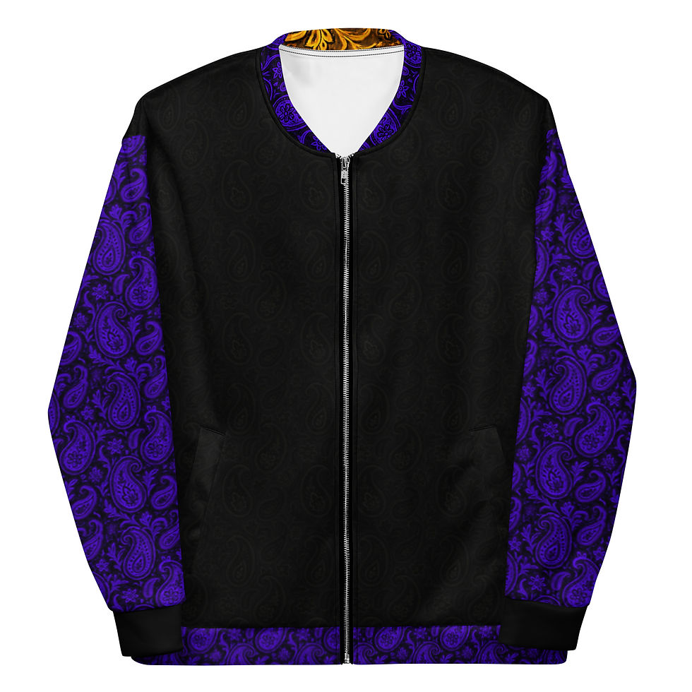 Thumbnail: Rugpull's TryANGLES (Mask) - (Blackout/Blacklight Sleeve) - Unisex Bomber Jacket