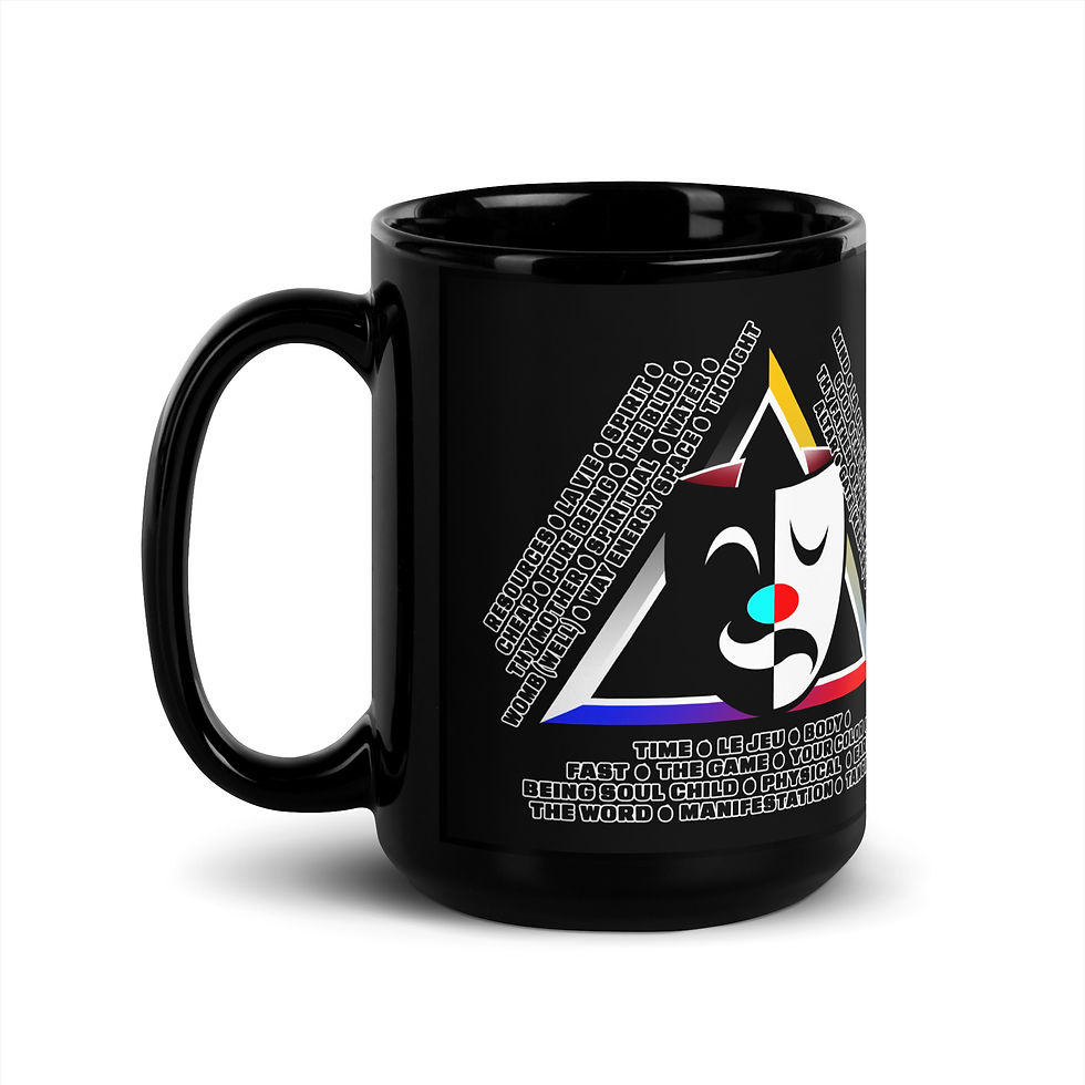 Thumbnail: Vesti La Giubba/TryAngles (Mask) - Black Glossy Mug