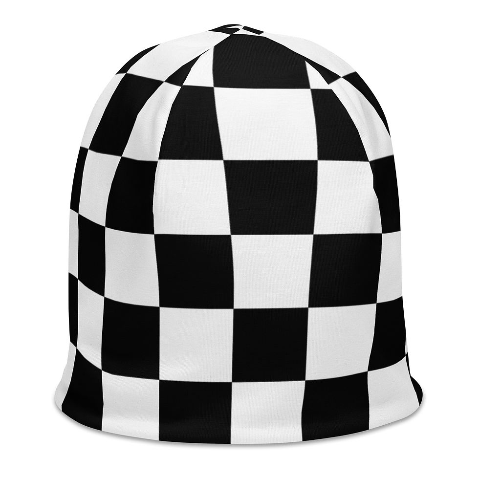 Thumbnail: Checker All-Over Print Beanie