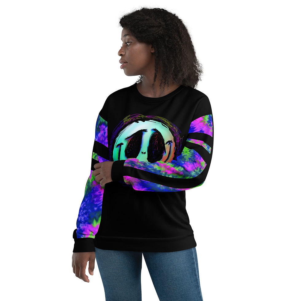 Thumbnail: Boney Phace - Unisex Sweatshirt (black- tye deep)